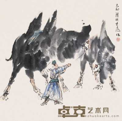 刘大为 骆驼 立轴 67.5×67.5cm